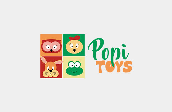 imagem corporativa e website para popi toys