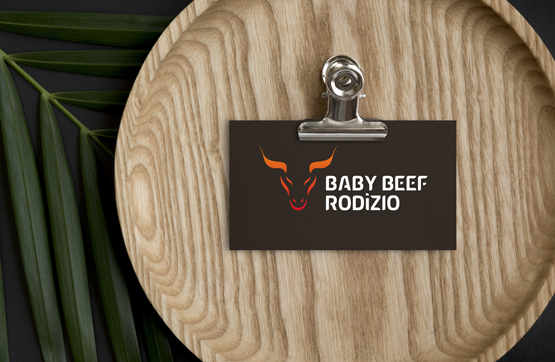 mockup de logotipo da baby beef rodizio
