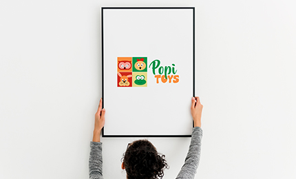 logotipo desenvolvido para popy toys